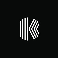 minimalist monogram letter k logo design