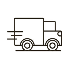 truck delivery service line style icon