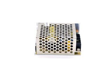 side view of switching power supply isolated on white background