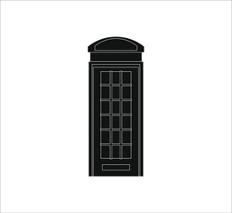 London phone booth in England. illustration for web and mobile design.