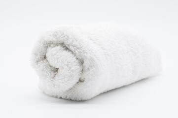 Fototapeta na wymiar white towel isolated on white background
