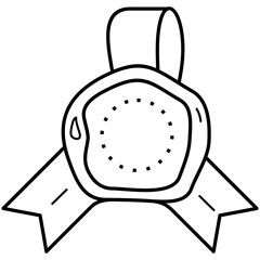 A wax stamp vector icon in s