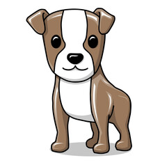 Illustration vector graphic of cute little dog. Perfect for children toy, t-shirt image, icon, symbol, etc.