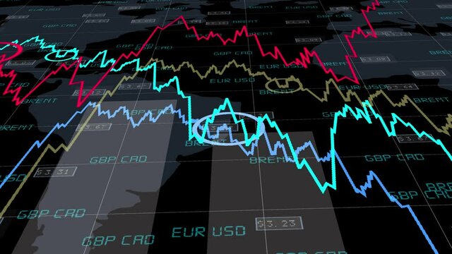 Beautiful 3D animation of rising blue bar graph following the arrow, ultra HD 4K.Analytical charts. Purchase cryptocurrency sale