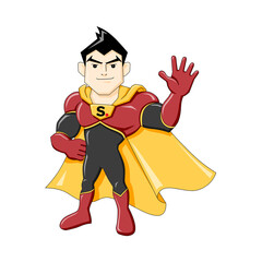 Illustration vector graphic of Heroes Red full. Perfect for children toy, t-shirt image, icon, symbol, etc.