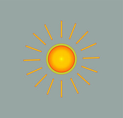sun icon. illustration for web and mobile design.