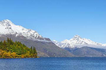 Beautiful Landscape of Lake Wakatipu Queenstown New Zealand