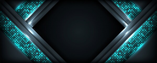 modern light blue combine with dark background