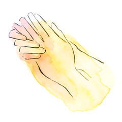 手描きイラスト：手洗い