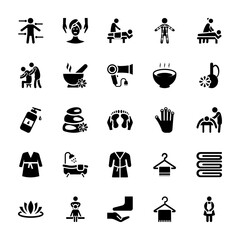 Massage Vector Icons set 