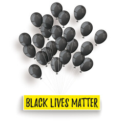 Black Balloons Bunch Black Lives Matter