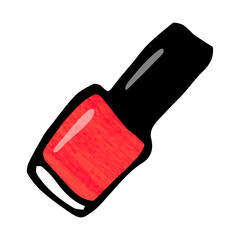 doodle vector illustration nail polish