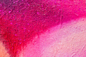 Beautiful bright colorful street art graffiti background. Abstract creative spray drawing fashion colors on the walls of the city. Urban Culture, violet , pink , purple , crimson, blue texture