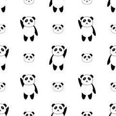 cute panda seamless pattern wallpaper