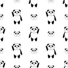 cute panda seamless pattern wallpaper