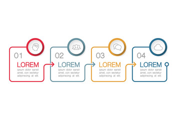 Vector iInfographic template for business, presentations, web design, 4 options.