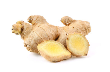 ginger on white background. depth of field