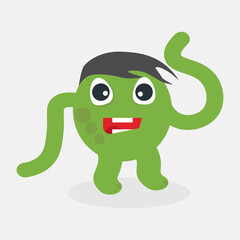 funny cartoon greeen zombie