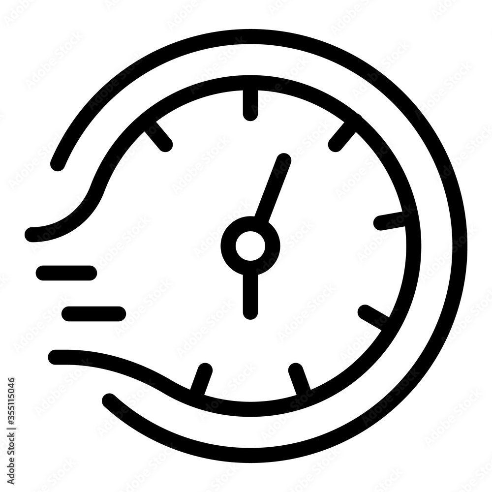 Poster time of delivery icon. outline time of delivery vector icon for web design isolated on white backgro