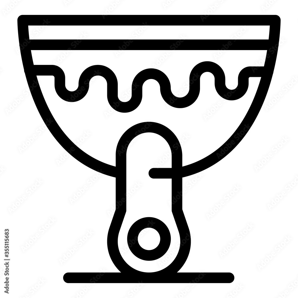 Poster scraper putty knife icon. outline scraper putty knife vector icon for web design isolated on white b