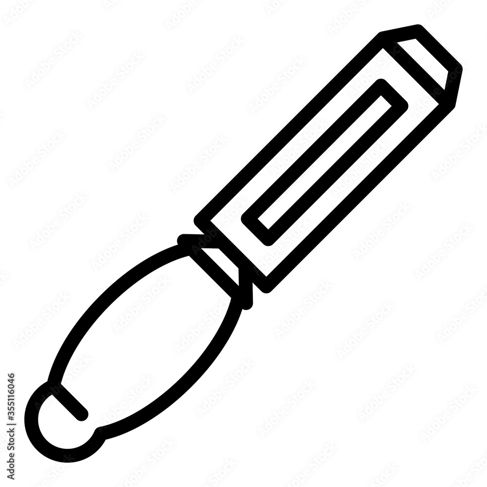 Poster chisel icon. outline chisel vector icon for web design isolated on white background