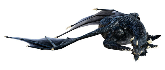 Obraz premium 3D Rendering Fairy Tale Dragon on White