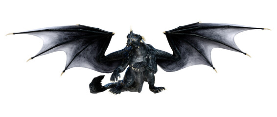 Fototapeta premium 3D Rendering Fairy Tale Dragon on White