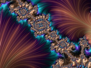 Mesmerizing fractal patterns in vibrant colors, ideal for backgrounds, digital designs, and artistic projects. 