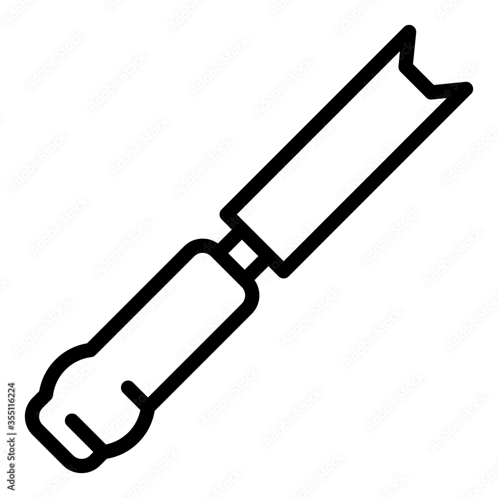 Poster Chisel equipment icon. Outline chisel equipment vector icon for web design isolated on white background