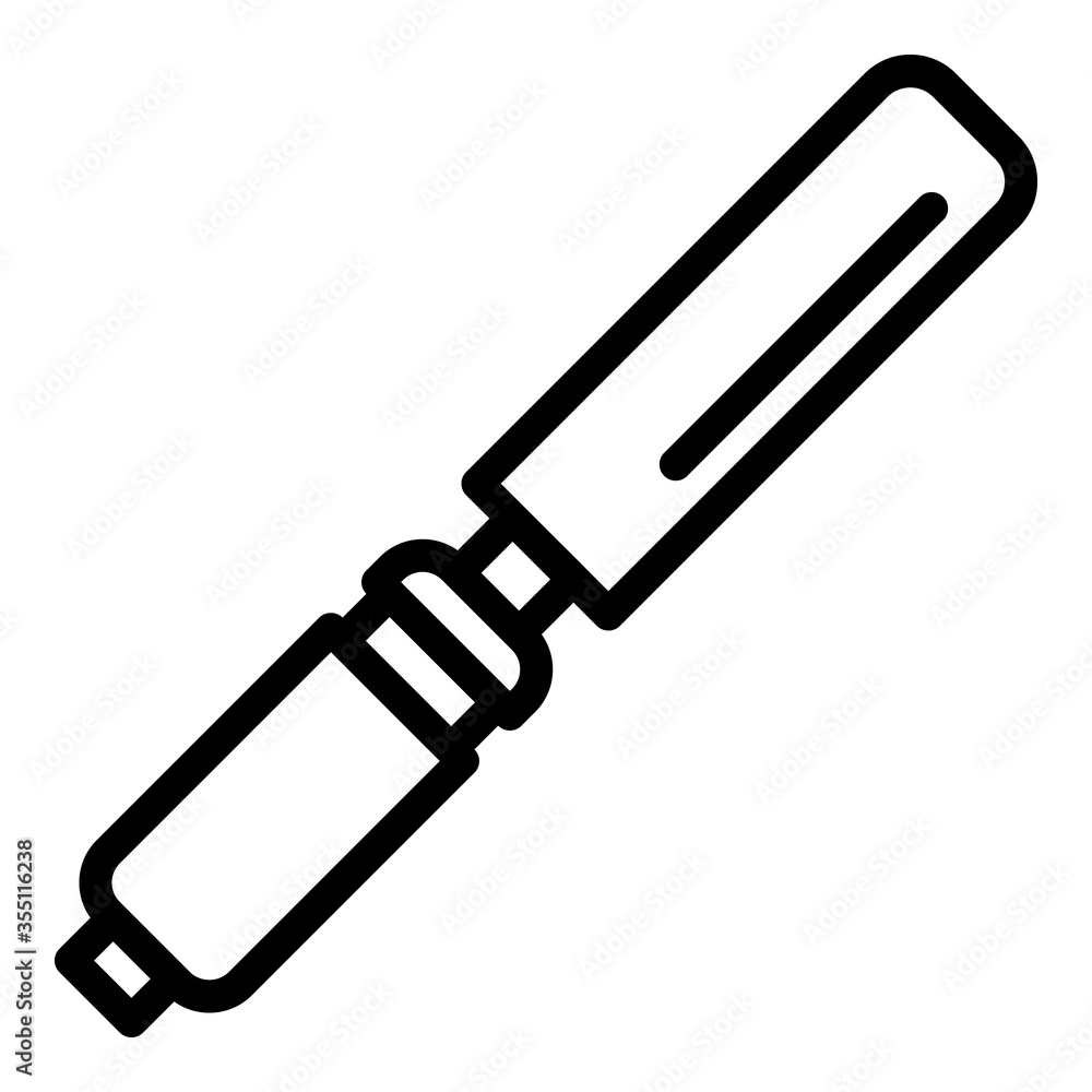 Poster Craft chisel icon. Outline craft chisel vector icon for web design isolated on white background