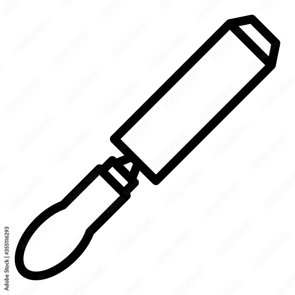 Poster Chisel instrument icon. Outline chisel instrument vector icon for web design isolated on white background