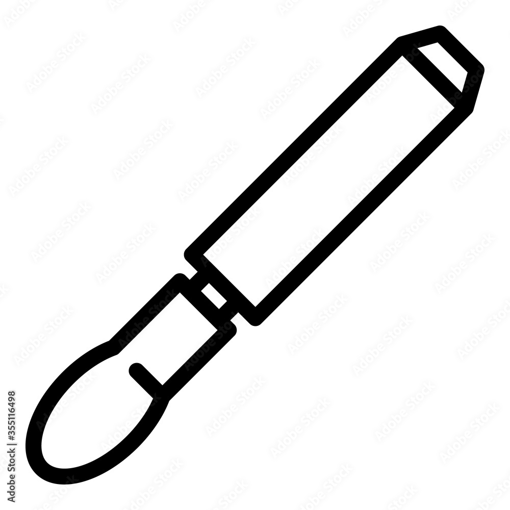 Poster Chisel sharp icon. Outline chisel sharp vector icon for web design isolated on white background