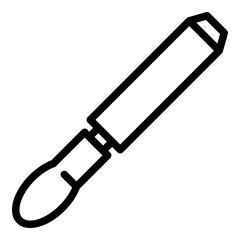 Chisel sharp icon. Outline chisel sharp vector icon for web design isolated on white background