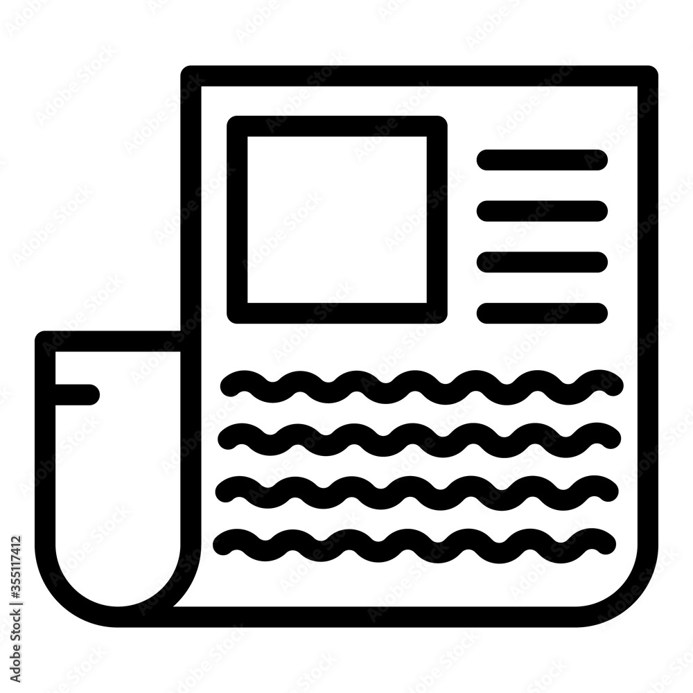 Poster Paper interview icon. Outline paper interview vector icon for web design isolated on white background