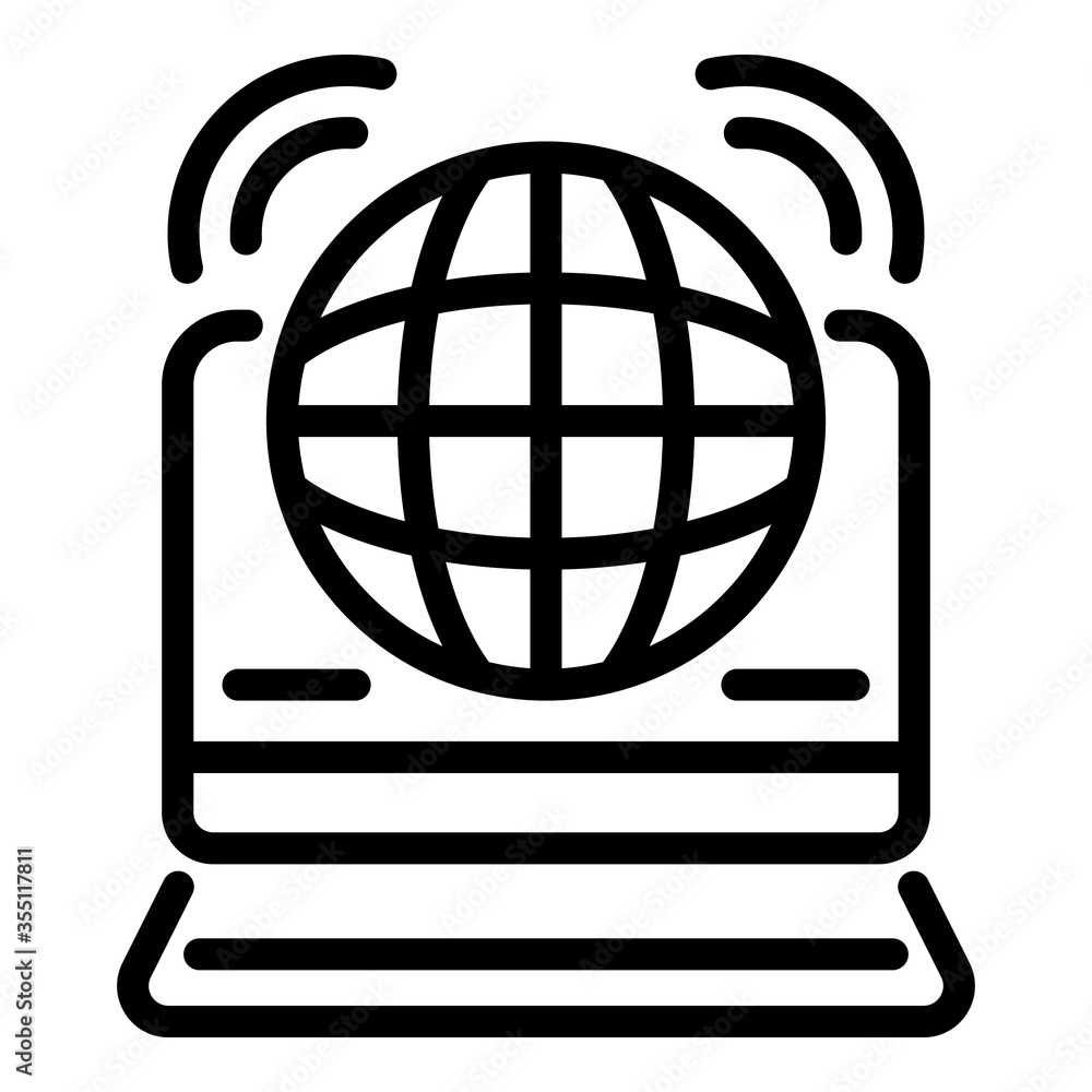 Poster web global news icon. outline web global news vector icon for web design isolated on white backgroun