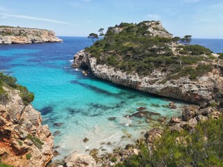 Fototapeta na wymiar Calo des Moro, Santanyi, Mallorca Island,Spain.
