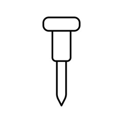 Push pin line icon