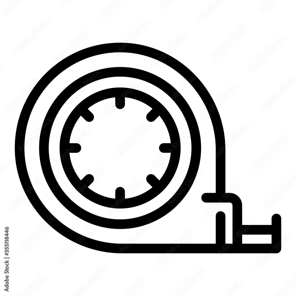 Poster measurement tape icon. outline measurement tape vector icon for web design isolated on white backgro
