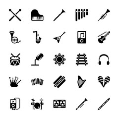 Music Glyph Icons Pack