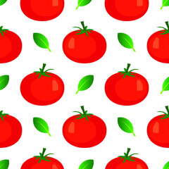tomato with leaf seamless pattern wallpaper