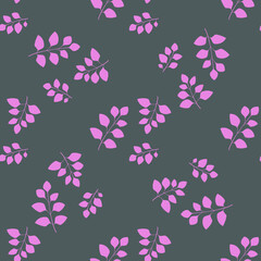 Texture with flowers and plants. Floral ornament. Original flowers vector pattern.