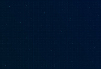 Futuristic hi-tech background with grid, dots and crosses. Design for science theme, artifical intelligence, neural network and hi-tech. Vector