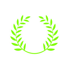 green laurel wreath