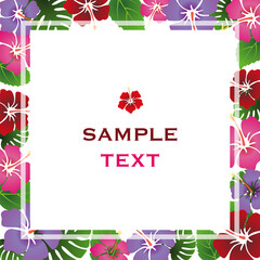 コピースペースとハイビスカスの背景