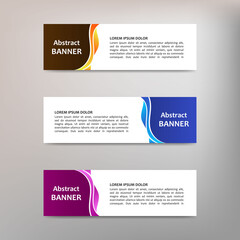Vector illustration colorful abstract design banner template