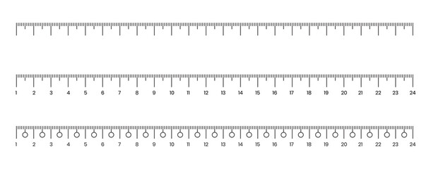 Measure centimeter and millimeter scale with numbers for ruler.