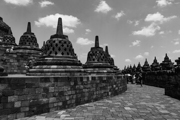 Borobudur Tample in B&W