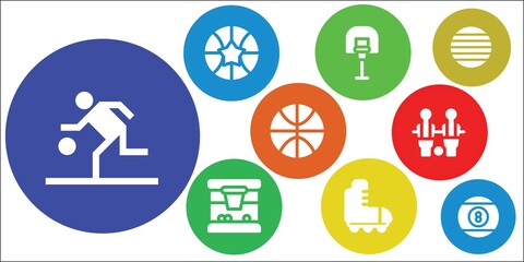 basketball icon set