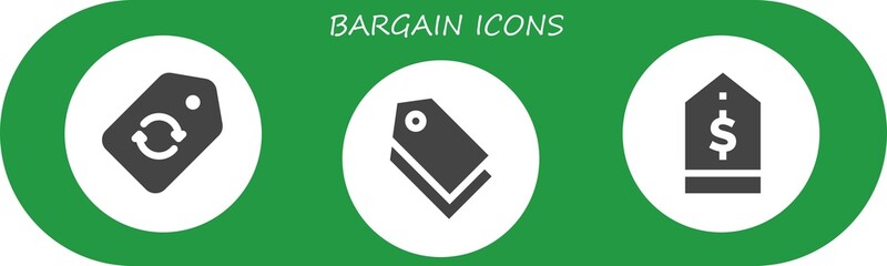 Modern Simple Set of bargain Vector filled Icons