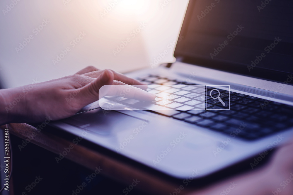 Poster technology laptop computer business internet communication person typing keyboard,female using onlin